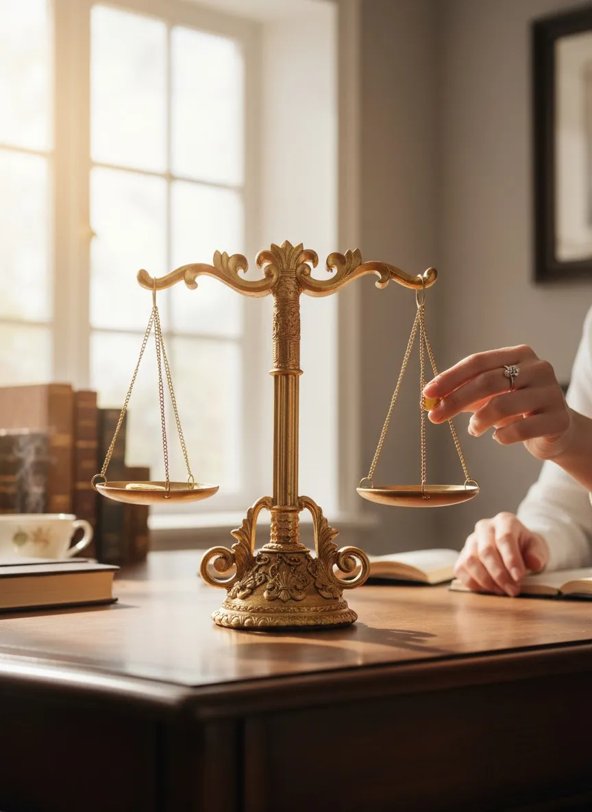 Peshore Drejtësie Dekorative – Dhuratë për Juristë & Avokatë - Figura 2