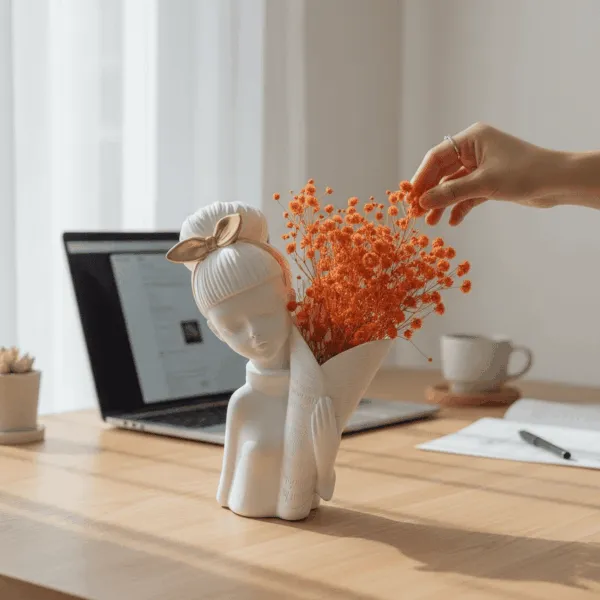 vazo dekorative me vajze