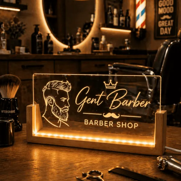 led i personalizuar per berber, barber